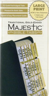 72 Vertical Traditional Gold-Edged Large Print Bible Tabs